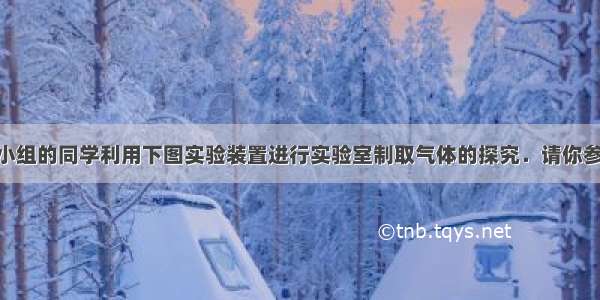 某化学兴趣小组的同学利用下图实验装置进行实验室制取气体的探究．请你参与探究 并回