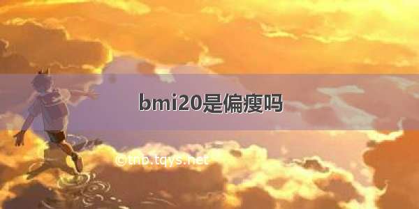 bmi20是偏瘦吗