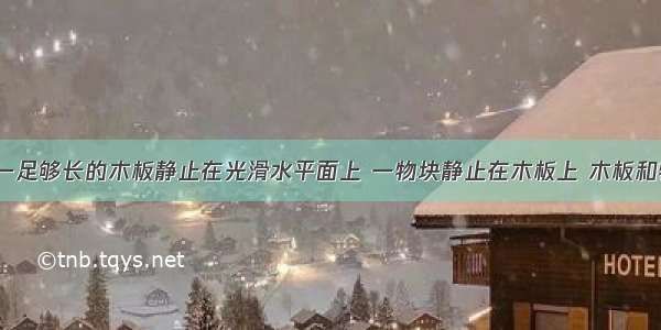 如图所示 一足够长的木板静止在光滑水平面上 一物块静止在木板上 木板和物块间有摩