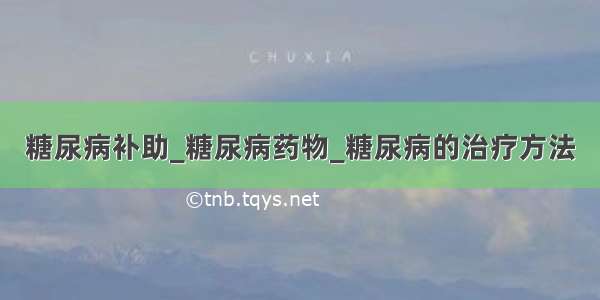 糖尿病补助_糖尿病药物_糖尿病的治疗方法