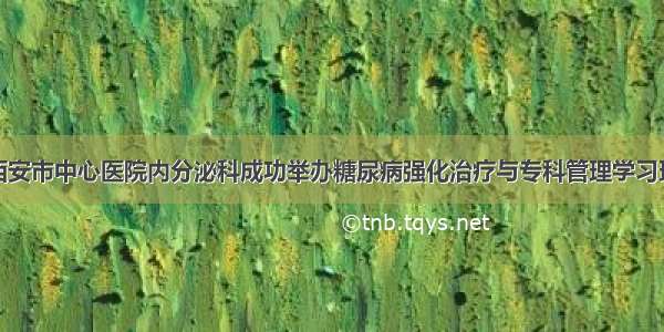 西安市中心医院内分泌科成功举办糖尿病强化治疗与专科管理学习班