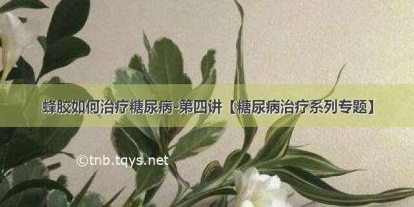 蜂胶如何治疗糖尿病-第四讲【糖尿病治疗系列专题】