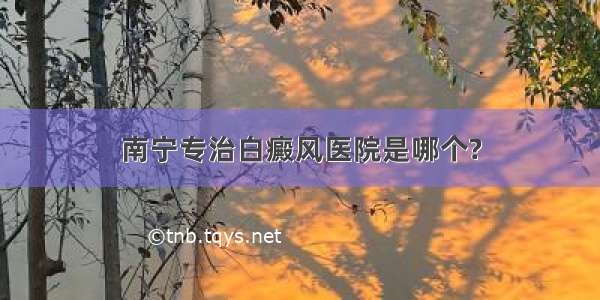 南宁专治白癜风医院是哪个?