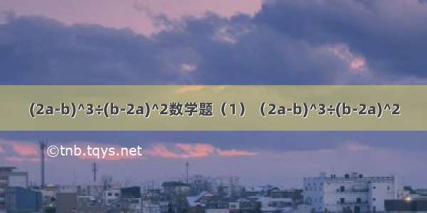 (2a-b)^3÷(b-2a)^2数学题（1）（2a-b)^3÷(b-2a)^2