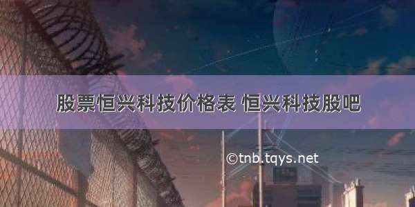 股票恒兴科技价格表 恒兴科技股吧