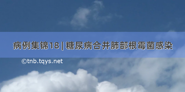 病例集锦18 | 糖尿病合并肺部根霉菌感染