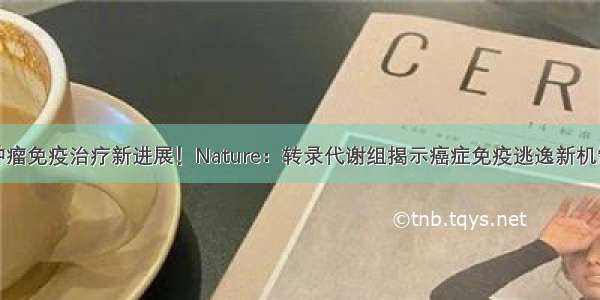 肿瘤免疫治疗新进展！Nature：转录代谢组揭示癌症免疫逃逸新机制