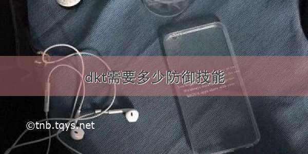 dkt需要多少防御技能