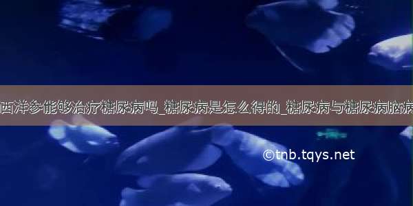 西洋参能够治疗糖尿病吗_糖尿病是怎么得的_糖尿病与糖尿病脑病