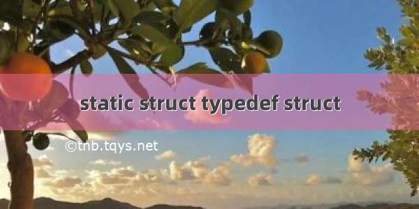 static struct typedef struct