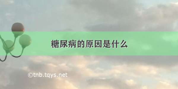 糖尿病的原因是什么