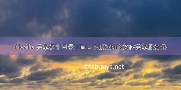 filezilla 共享多个目录_Linux下搭建NFS文件共享服务器