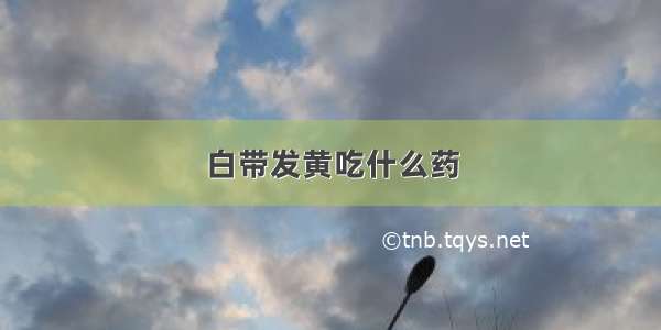 白带发黄吃什么药