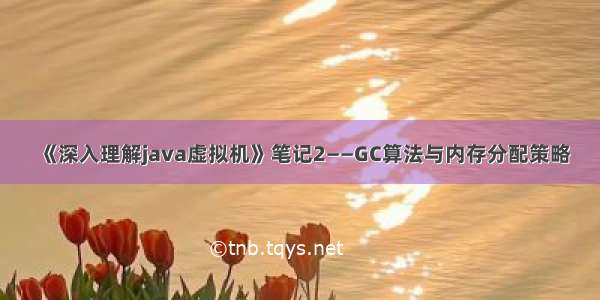 《深入理解java虚拟机》笔记2——GC算法与内存分配策略