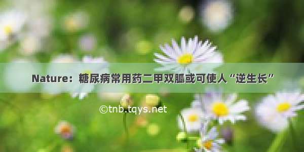 Nature：糖尿病常用药二甲双胍或可使人“逆生长”