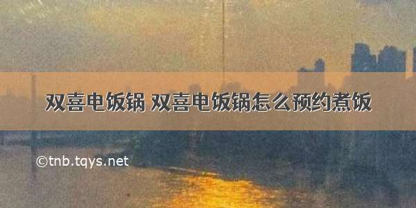 双喜电饭锅 双喜电饭锅怎么预约煮饭