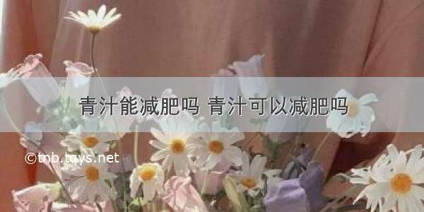 青汁能减肥吗 青汁可以减肥吗