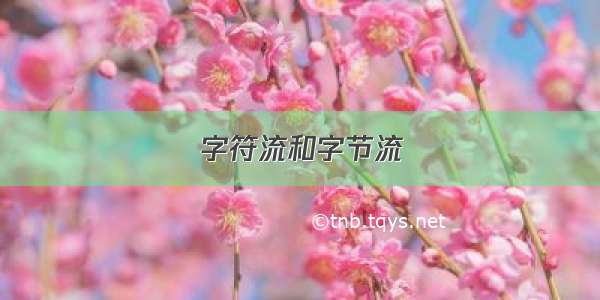 字符流和字节流