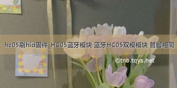 hc05刷hid固件_HC05蓝牙模块 蓝牙HC05双模模块 管脚相同