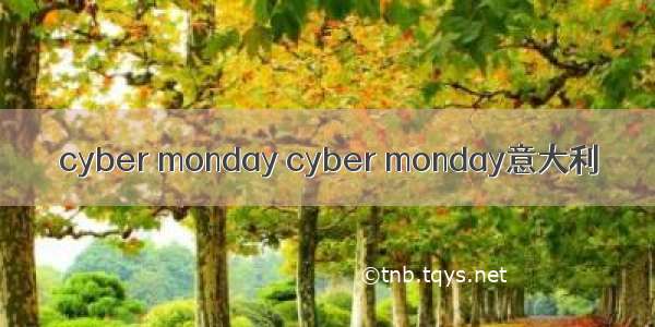 cyber monday cyber monday意大利