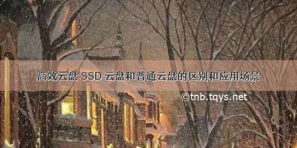 高效云盘 SSD 云盘和普通云盘的区别和应用场景