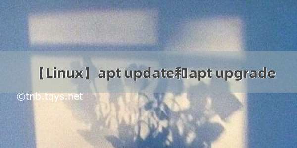 【Linux】apt update和apt upgrade