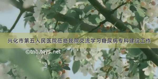 兴化市第五人民医院莅临我院交流学习糖尿病专科建设工作