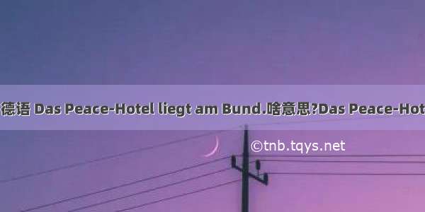 德语 Das Peace-Hotel liegt am Bund.啥意思?Das Peace-Hot