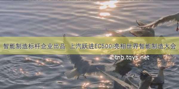 智能制造标杆企业出品  上汽跃进EC500i亮相世界智能制造大会