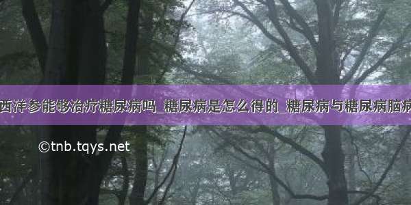 西洋参能够治疗糖尿病吗_糖尿病是怎么得的_糖尿病与糖尿病脑病