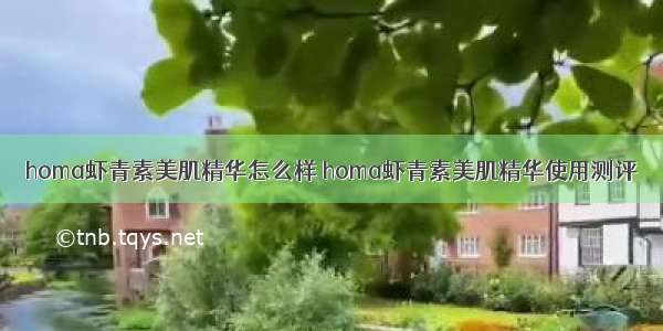 homa虾青素美肌精华怎么样 homa虾青素美肌精华使用测评