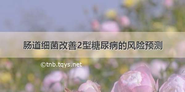 肠道细菌改善2型糖尿病的风险预测