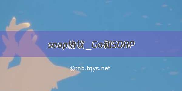 soap协议_Go和SOAP