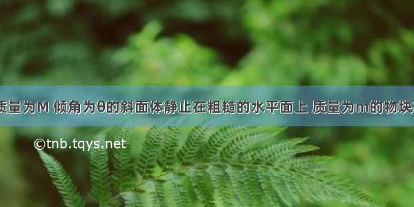 如图所示 质量为M 倾角为θ的斜面体静止在粗糙的水平面上 质量为m的物块放在斜面上