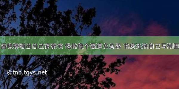 潘晓婷晒出自己家豪宅 性格像个霸道女总裁 书房还给自己写横匾