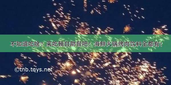 不知道吃啥？来吃顿自助餐吧！海鲜火锅烤肉饮料全都有！