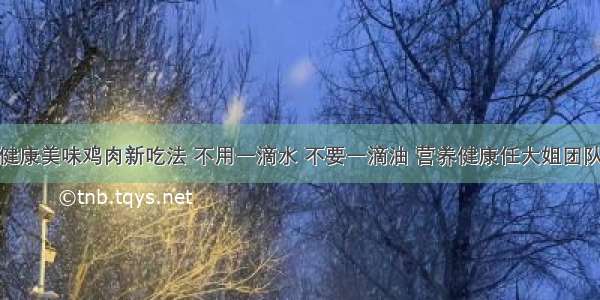 健康美味鸡肉新吃法 不用一滴水 不要一滴油 营养健康任大姐团队