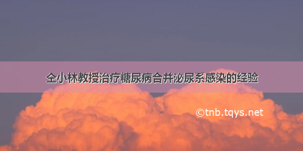 仝小林教授治疗糖尿病合并泌尿系感染的经验