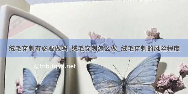 绒毛穿刺有必要做吗_绒毛穿刺怎么做_绒毛穿刺的风险程度