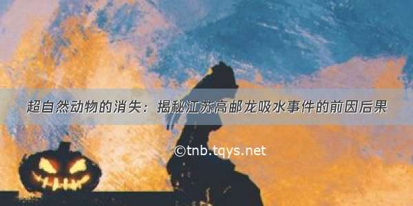 超自然动物的消失：揭秘江苏高邮龙吸水事件的前因后果