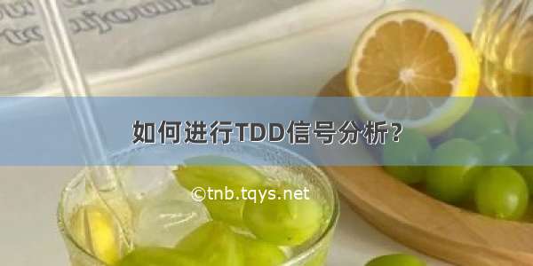 如何进行TDD信号分析？