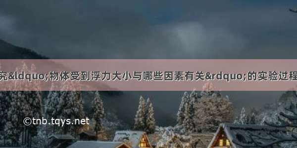 如图是小军同学探究“物体受到浮力大小与哪些因素有关”的实验过程示意图 弹簧测力计