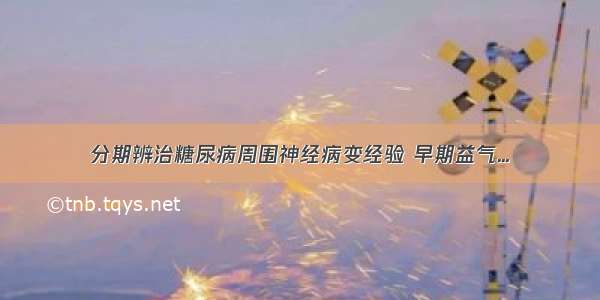 分期辨治糖尿病周围神经病变经验 早期益气...