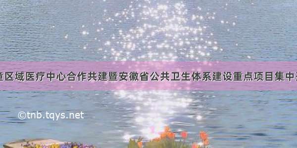 加快国家儿童区域医疗中心合作共建暨安徽省公共卫生体系建设重点项目集中开工现场推进