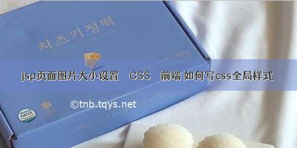 jsp页面图片大小设置 – CSS – 前端 如何写css全局样式