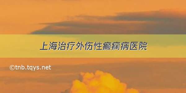 上海治疗外伤性癫痫病医院