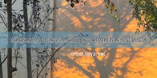 当推荐系统遇上图学习：基于图学习的推荐系统最新综述