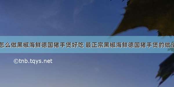 怎么做黑椒海鲜德国猪手煲好吃 最正宗黑椒海鲜德国猪手煲的做法