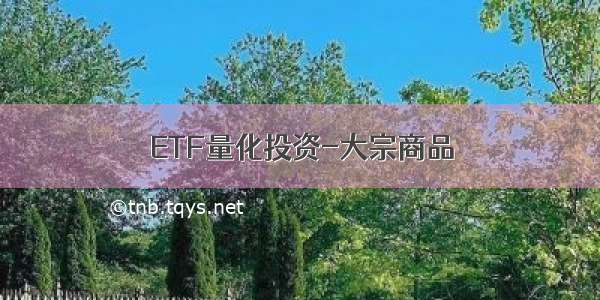 ETF量化投资-大宗商品