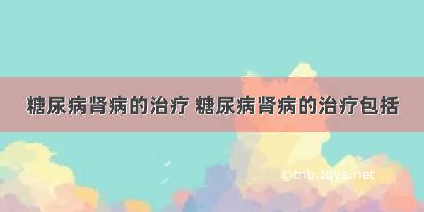 糖尿病肾病的治疗 糖尿病肾病的治疗包括